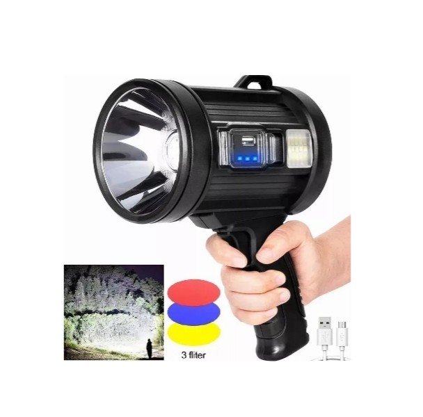 Linterna Tactica Militar Recargable Led Solar 800 Lm