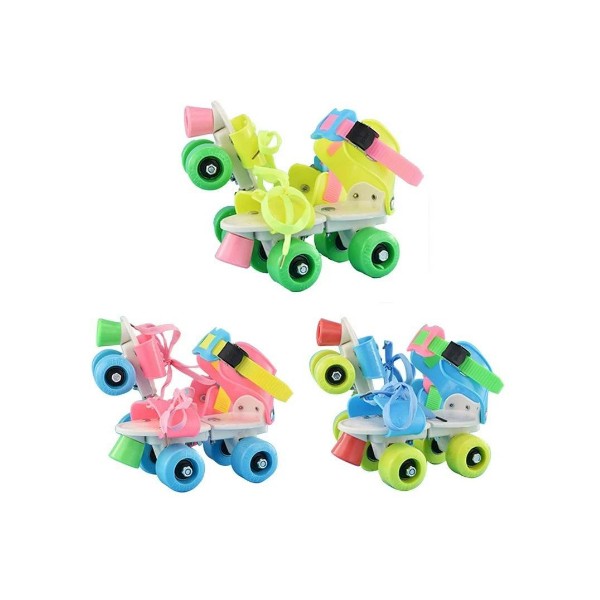 Patines 4 Ruedas Multicolor Para Niños Ajustable Artísticos