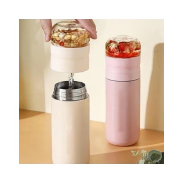 Botella Con Infusor Acero Doble Pared Para Te Infusiones