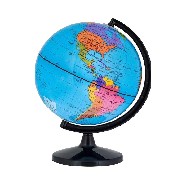 Globo Terráqueo Mediano Mapa Político 14 Cms Giratorio
