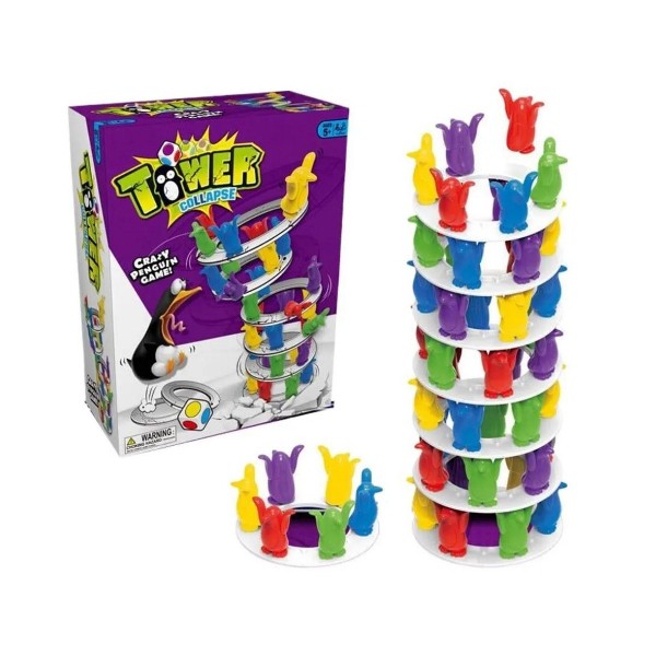Divertidos Pingüinos Torre Balance Juego De Juego