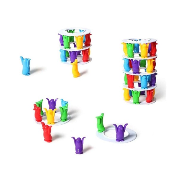 Divertidos Pingüinos Torre Balance Juego De Juego