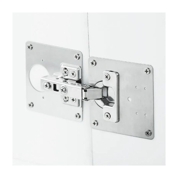 Par De Placa De Reparación Bisagra Mueble Tornillos Puerta