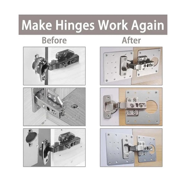 Placa De Reparación Bisagra Mueble Tornillos Puerta