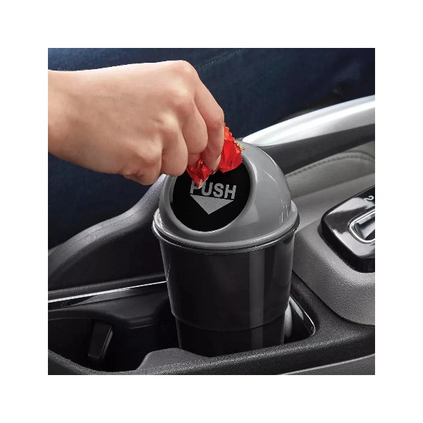 Bote De Basura Con Tapa Para Auto Escritorio