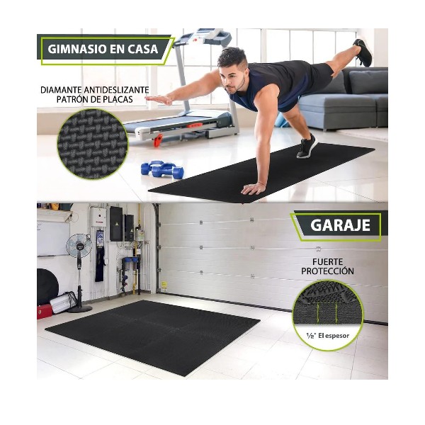 Pack Piso Gimnasio Alfombra Goma Eva 60x60 Deportivo