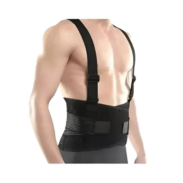 Faja Lumbar Abdominal Para Trabajos De Fuerza Con Tirantes