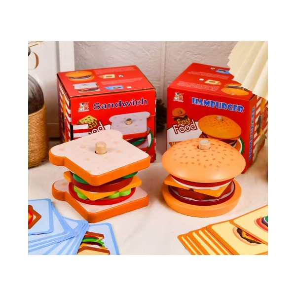 Hamburguesa O Sandwich De didáctico estilo Montessori