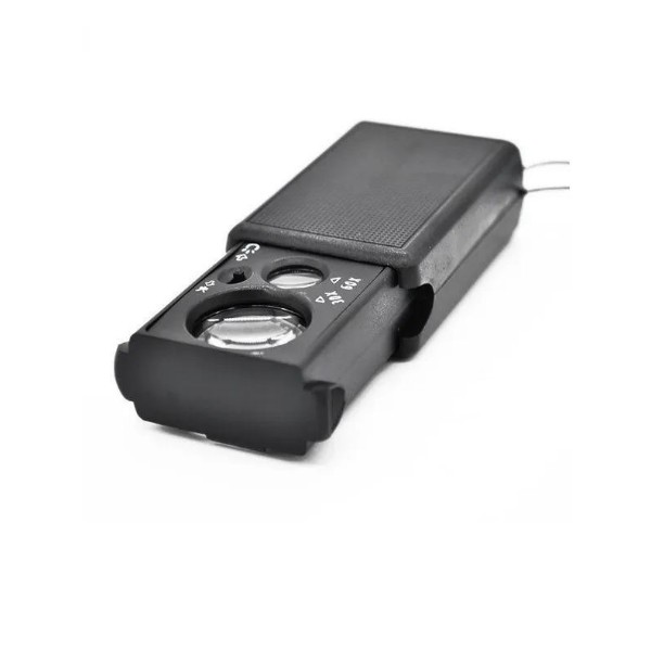 Microscopio Lupa De Bolsillo Luz Led Uv 30x Y 60x Viaje