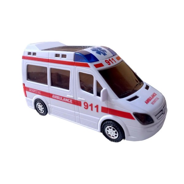 Juguete Auto Ambulancia Camión De Emergencia Con Sonido Luz