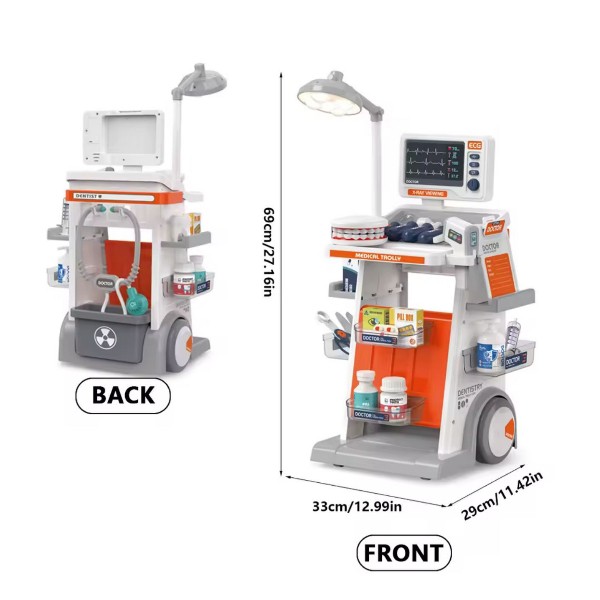 Set Doctor Carrito Niña O Niño Luz Y Sonido Con Accesorios
