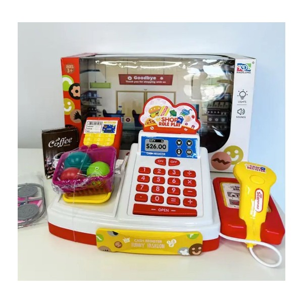 Caja Registradora Juguete Para Niños Con Accesorios Y Sonido