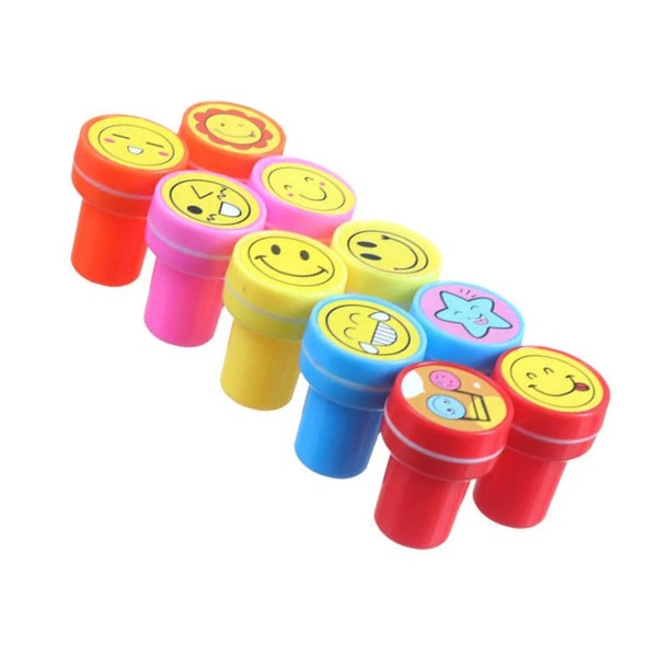 Set 10 Timbres Sellos Infantiles Caritas Motivacion Sonrisas