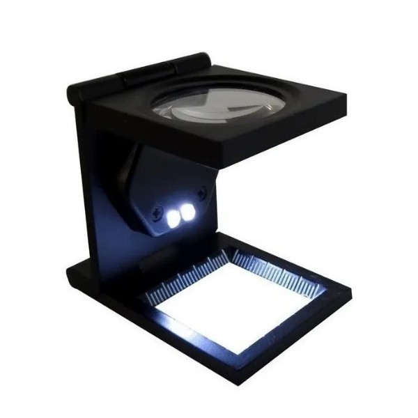 Lupa Cuenta Hilo Metálica Con Luz Led Profesional