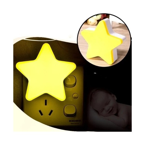 Espanta Cuco Luz Led De Noche Con Sensor Forma De Estrella