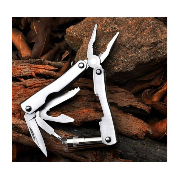 Navaja Tactica Cuchillo Alicate Plegable Desarmador Bolsillo
