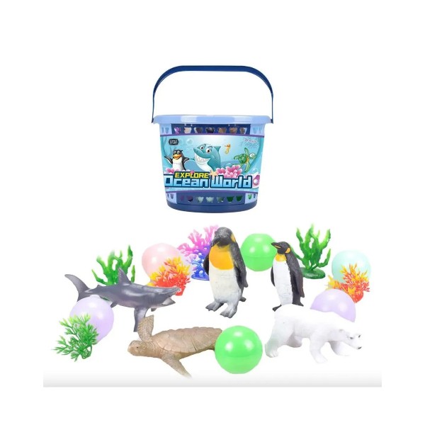Balde Set De Animales Marinos | Juguete Educativo y Divertido