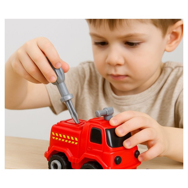 Pack De Autitos De Bombero Armable Para Niños