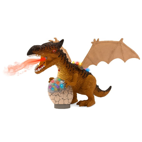 Dinosaurio Con Huevo Camina Sonido Luz y Humo
