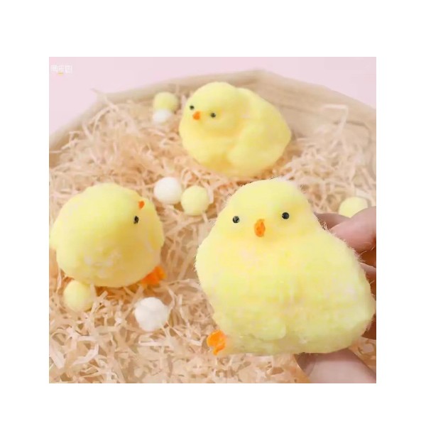 Squishy Pollito Esponjoso Y Peludito. Ultrasuave.