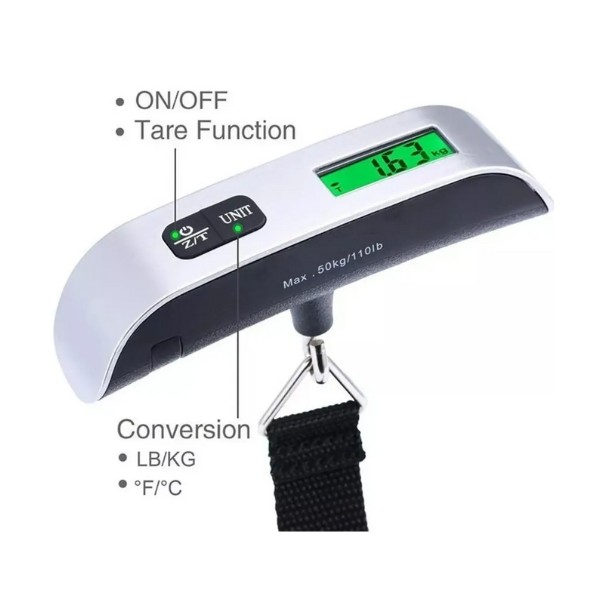 Pesa Digital Lcd De Mano Maleta Equipaje Balanza Portátil