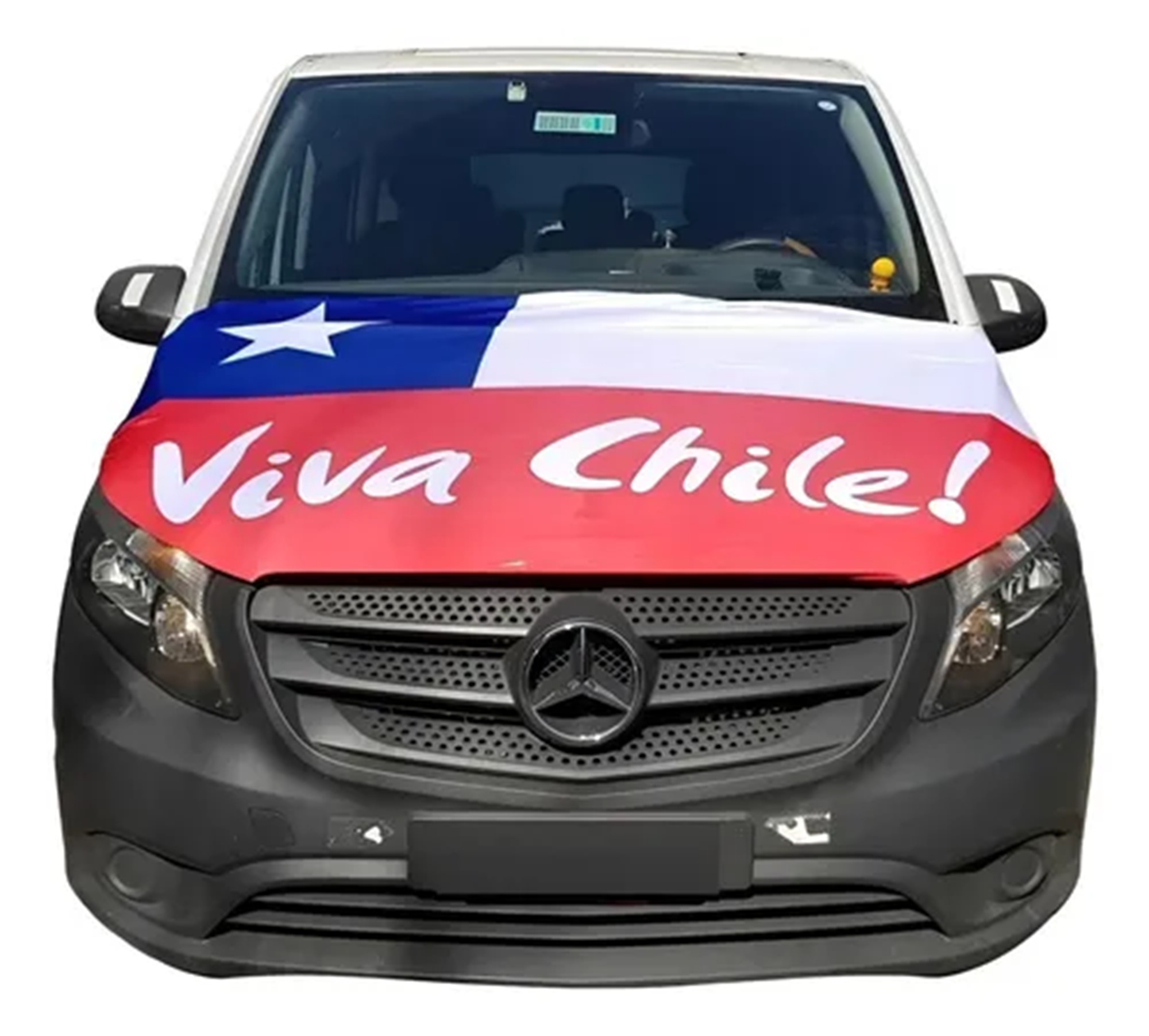 Bandera Cubre Capot Auto Viva Chile Elastica Fechas Patrias