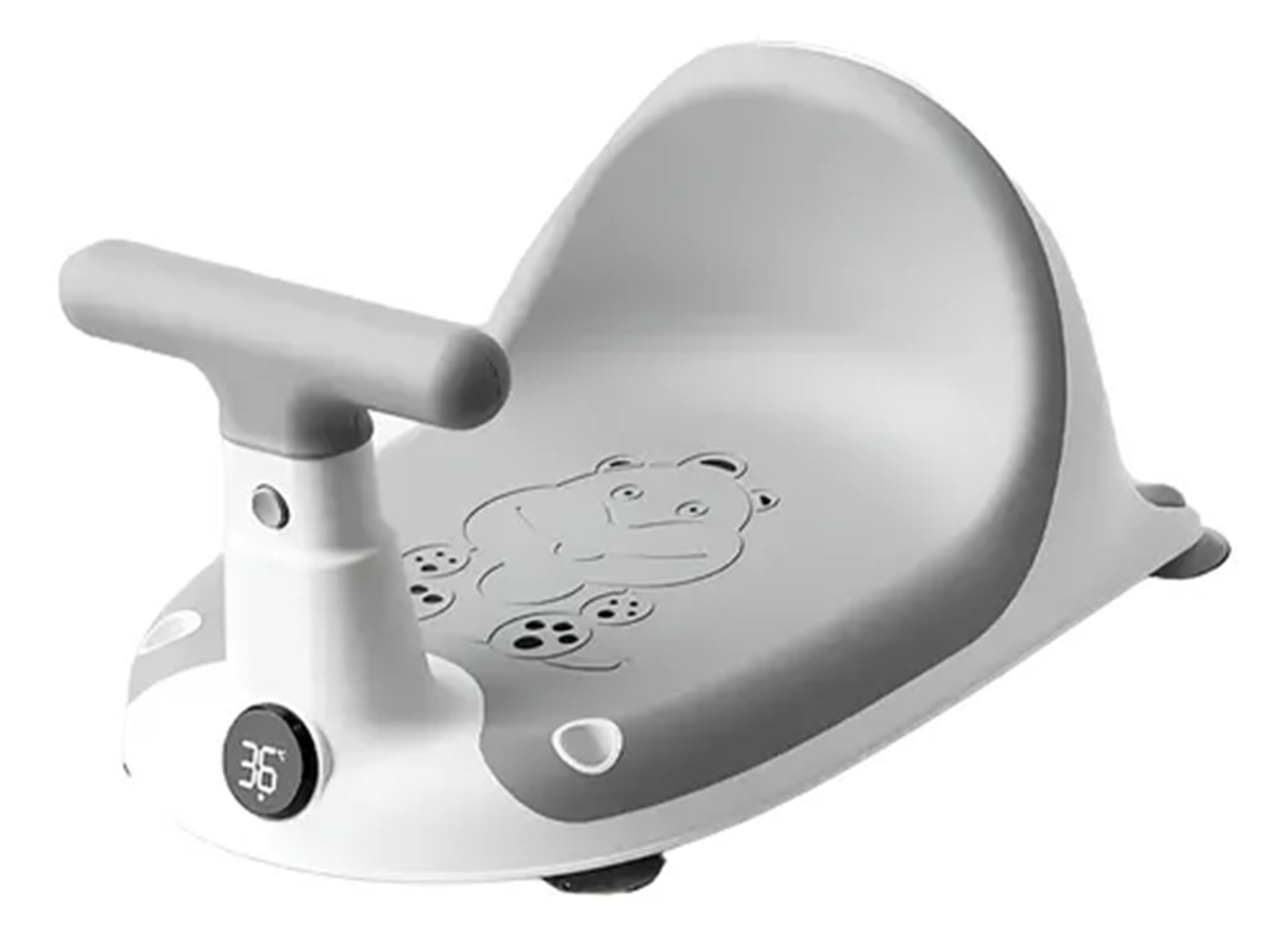 Asiento De Ducha Para Bebes Antideslizante Termómetro Gris