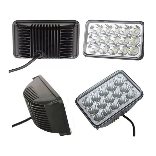 Focos Led Rectangular H4 Alta Baja Ojo Ángel 5 Pulgadas