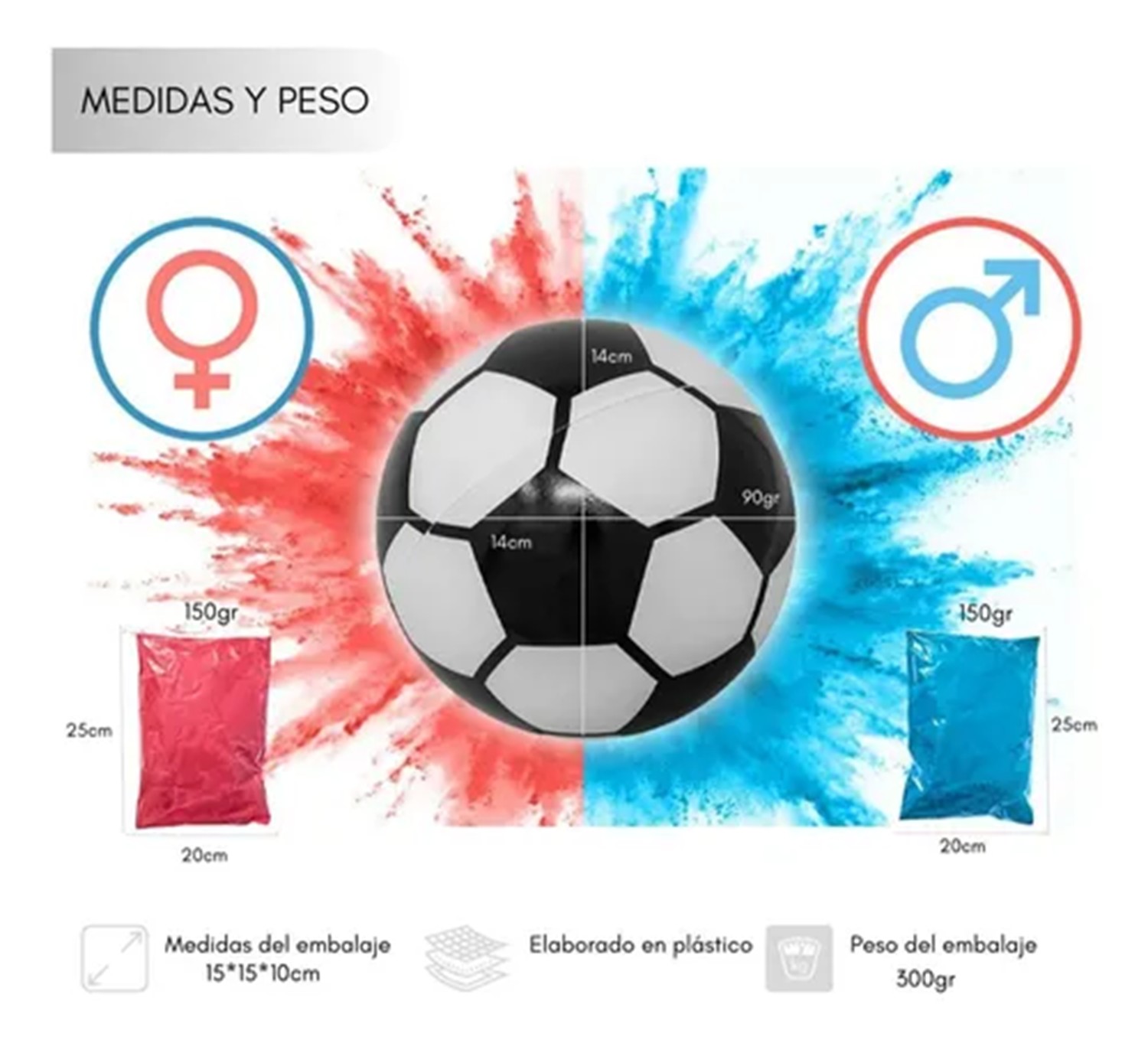 Balón De Revelación De Género Azul Y Rosa
