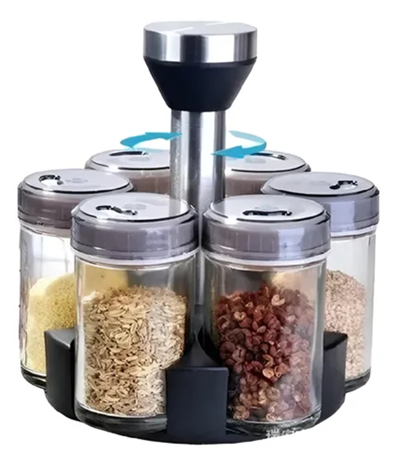 Base Condimentero Giratorio De 6 Especiero Para Cocina 360