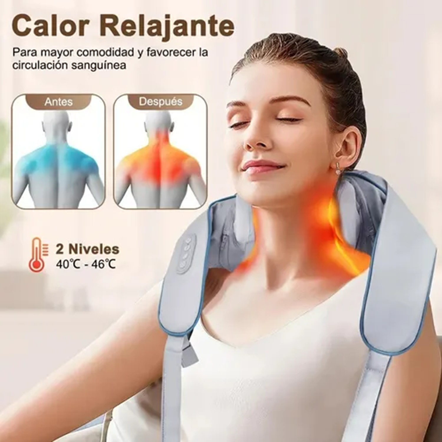Masajeador Inalámbrico Muscular Cuello Cervical Hombros