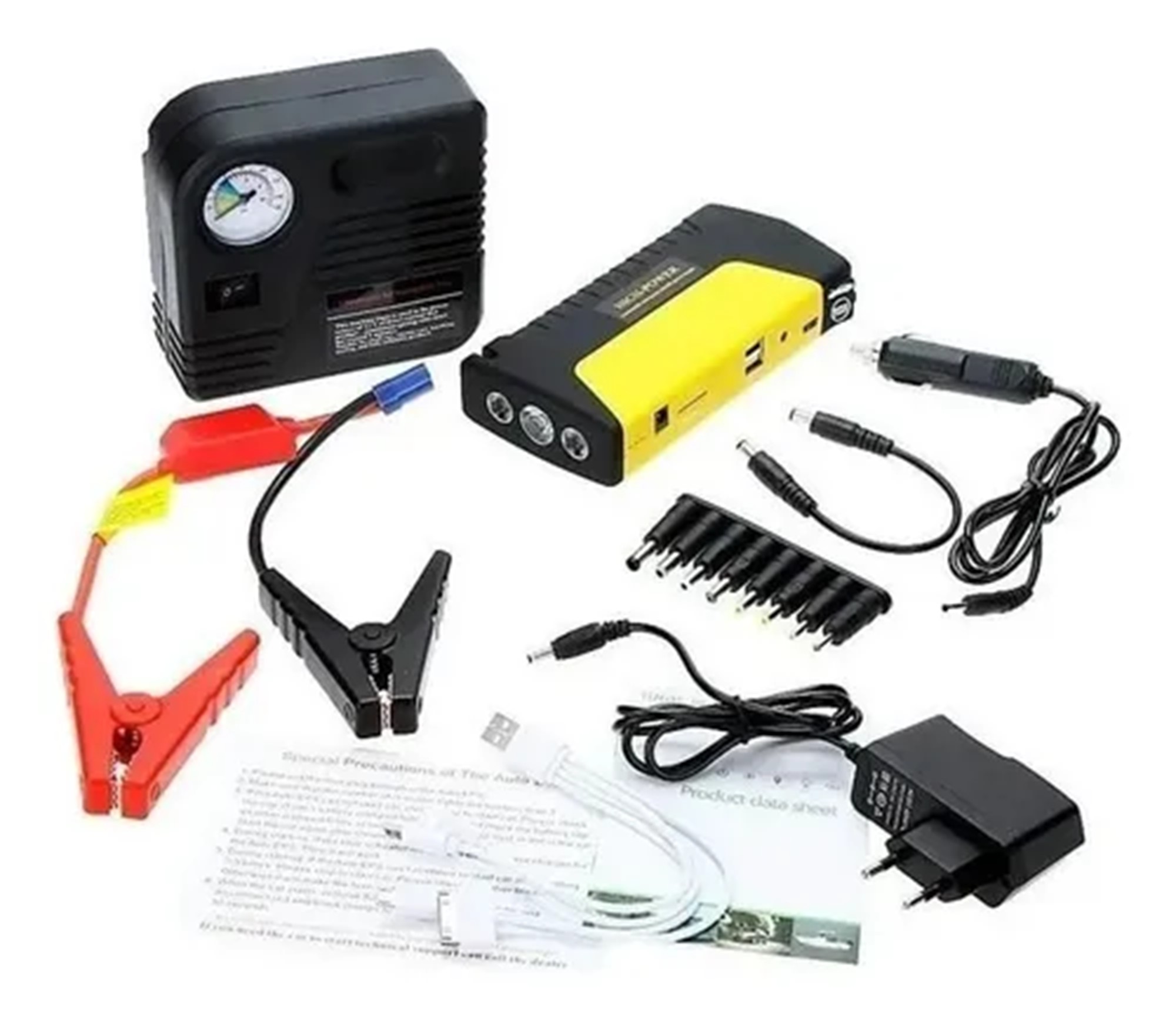 Partidor De Auto Batería Powerbank + Compresor 12v