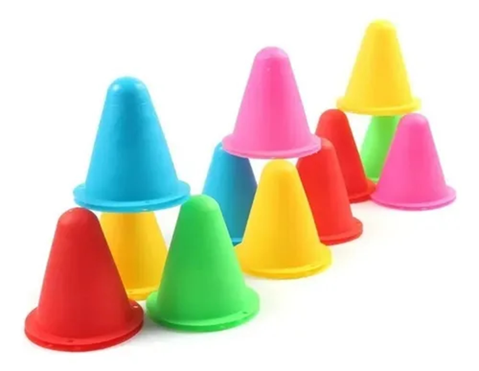 Set 10 Mini Conos Multicolor 9cm Para Agilidad Coordinación