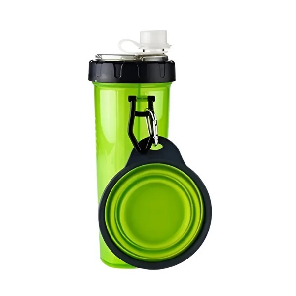 Botella 2 En 1 Para Comida Y Agua Perros Mascota + Plato