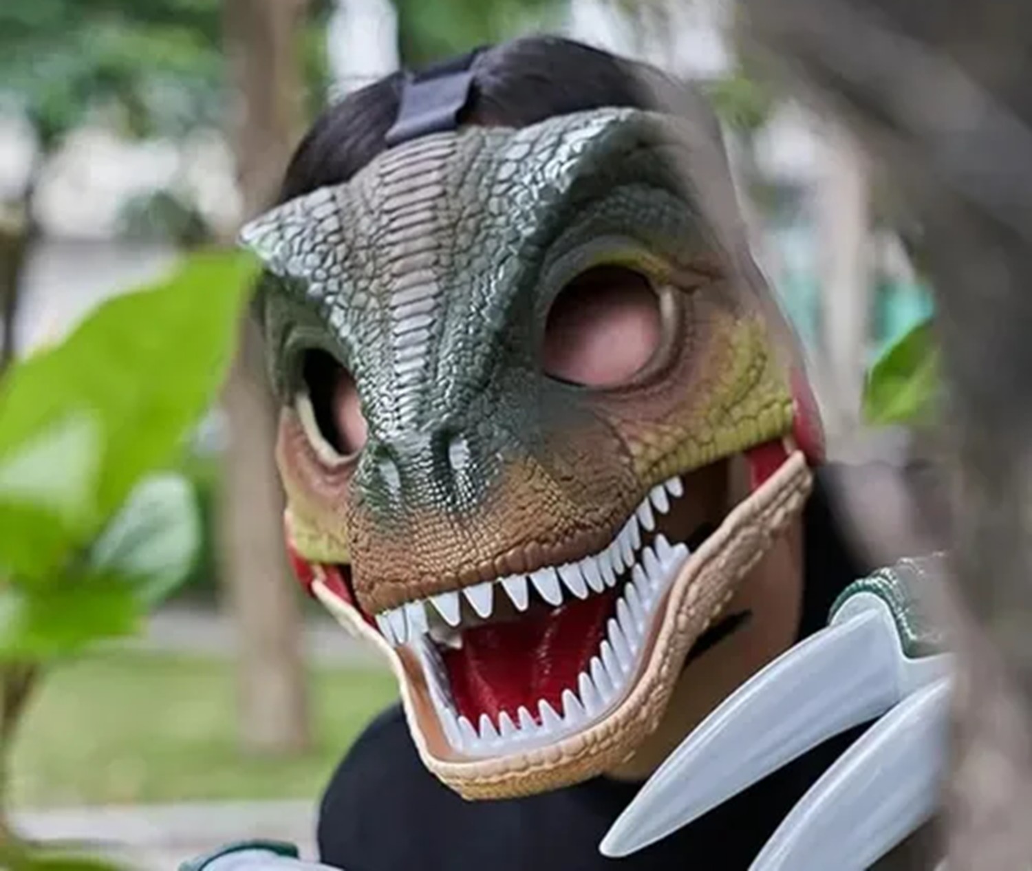 Mascara Infantil Dinosario Luz Sonido Y Movimiento De Boca