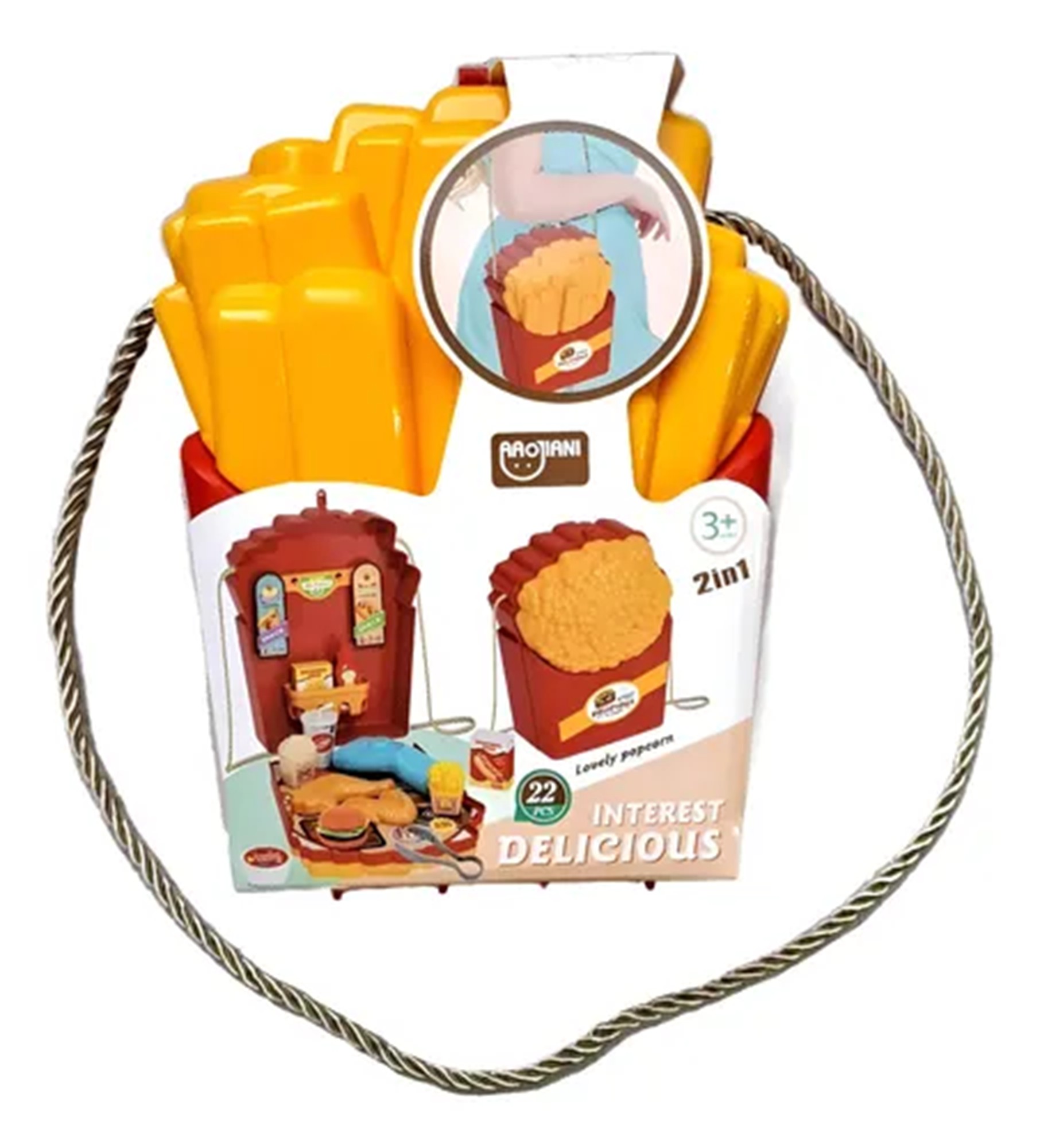 Set Comida Rápida 21 En 1 Juguete Portátil Papas Y Cabrita