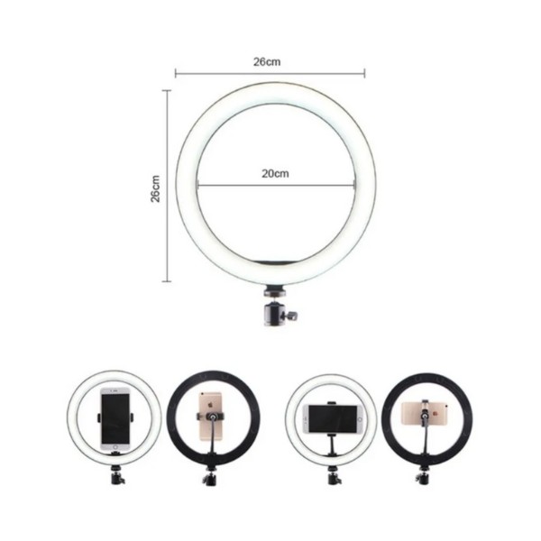Aro De Luz Led Soporte Celular Escritorio Mesa Video