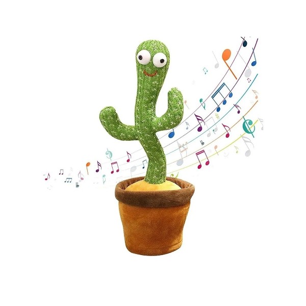 Cactus Bailarín Musical Repetidor Recargable Voz Interactivo