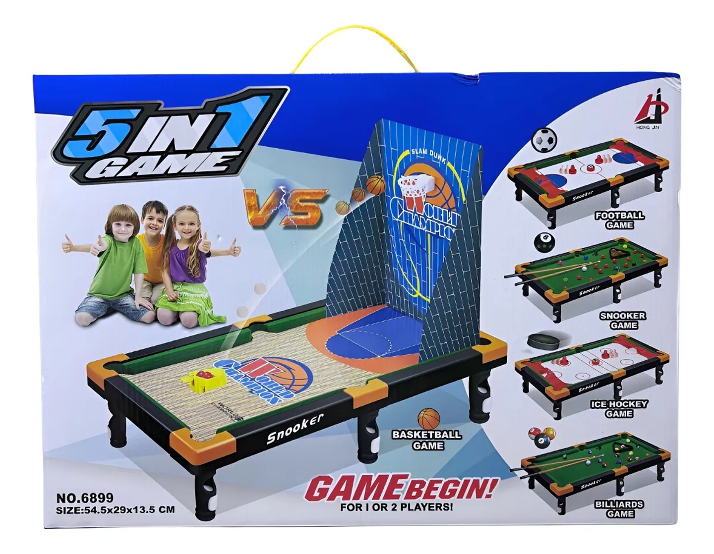 Juguete Mini Mesa 5 En 1 Juegos Billar Hockey Snooker