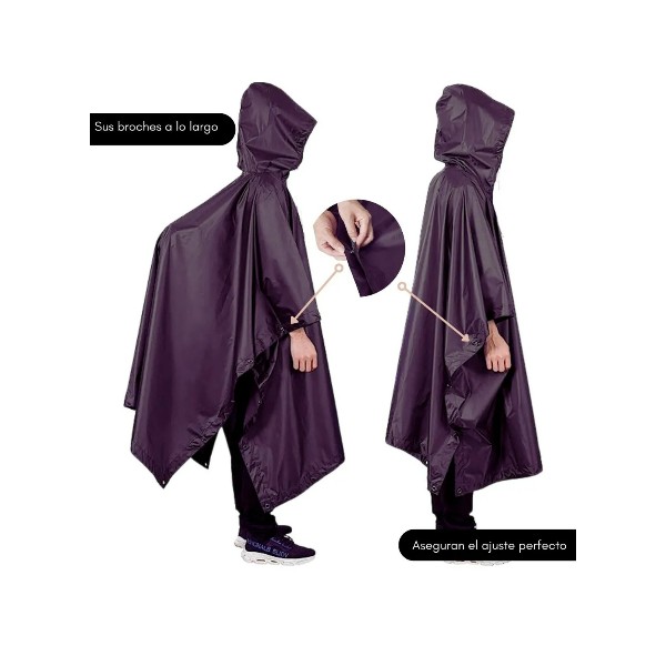 Capa Poncho Para La Lluvia 100% Impermeable