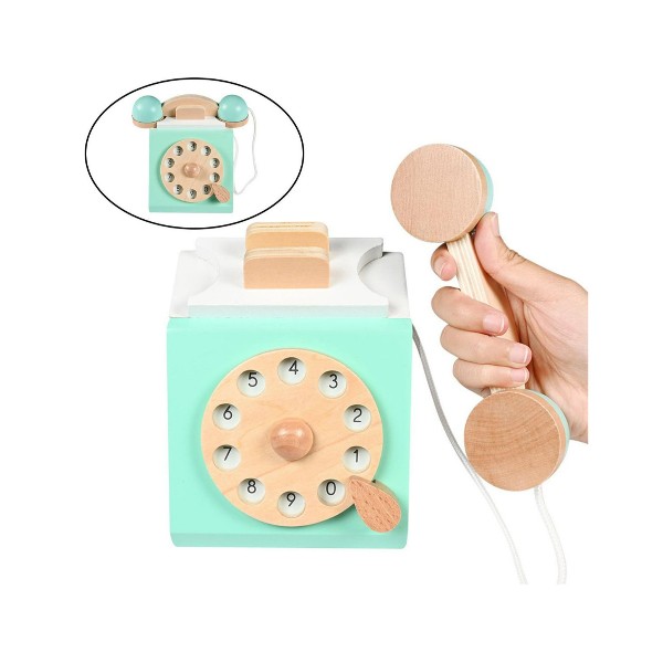 Telefono Juguete Niños/bebe Didactico De Madera