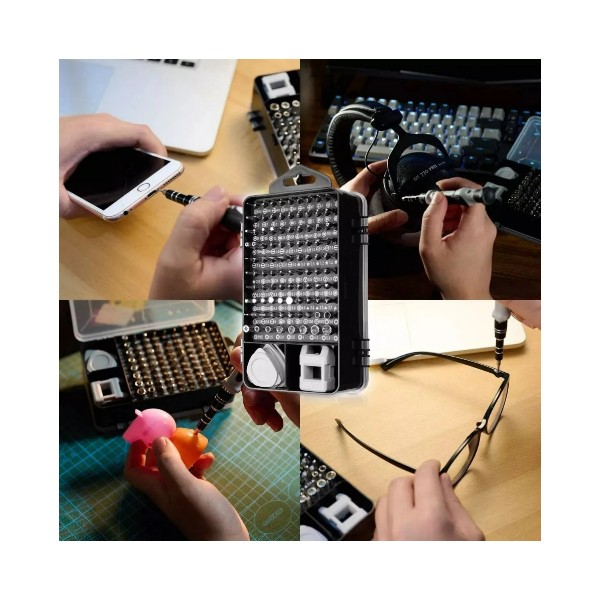 Juego Destornilladores 115 En 1 Celulares Pc Relojes Lentes