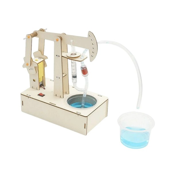 Kit Bomba Hidráulica de Madera Educativa  Proyecto Ciencia y Tecnología para Niños