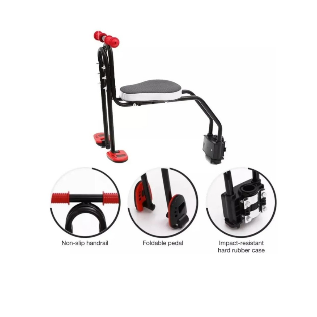 Silla Asiento Delantero Niños Porta Bebés Bicicleta Soporte Bici