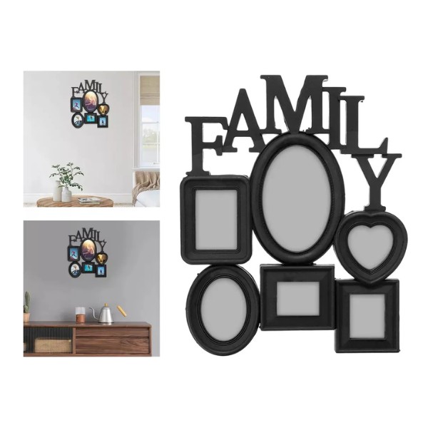 Collage De Fotos Familiares, Decoración En Forma Familia