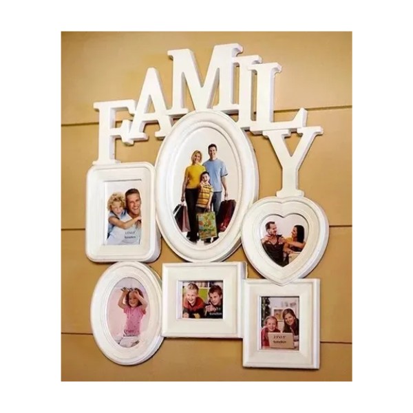 Collage De Fotos Familiares, Decoración En Forma Familia