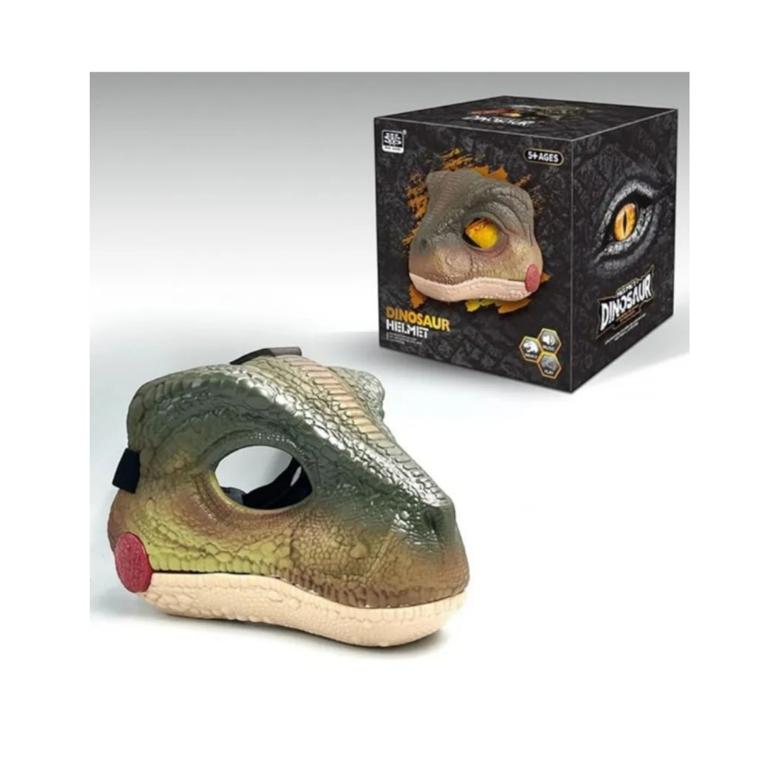 Mascara Infantil Dinosario Luz Sonido Y Movimiento De Boca