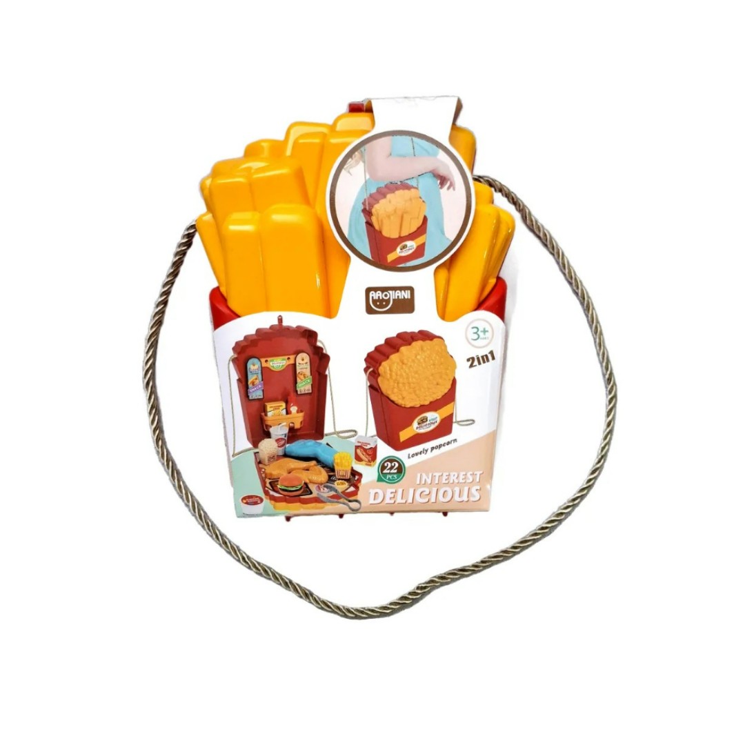 Set Comida Rápida 21 En 1 Juguete Portátil Papas Y Cabrita
