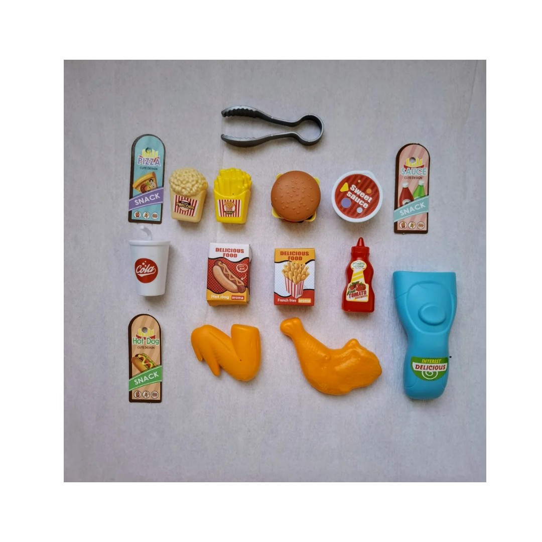 Set Comida Rápida 21 En 1 Juguete Portátil Papas Y Cabrita