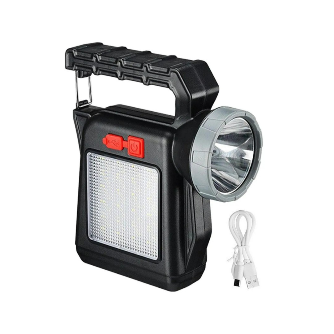 Linterna De Mano Con Largo Alcance, Energía Solar Recargable